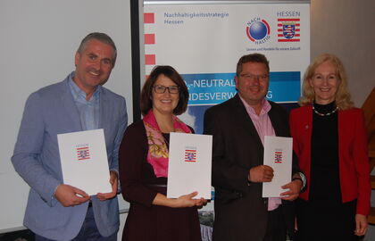 Peter Siegert, Bettina Buchert, Dr. Eckhard Diehl, Staatssekretärin Dr. Bernadette Weyland