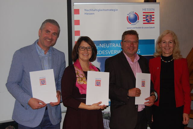 Peter Siegert, Bettina Buchert, Dr. Eckhard Diehl, Staatssekretärin Dr. Bernadette Weyland